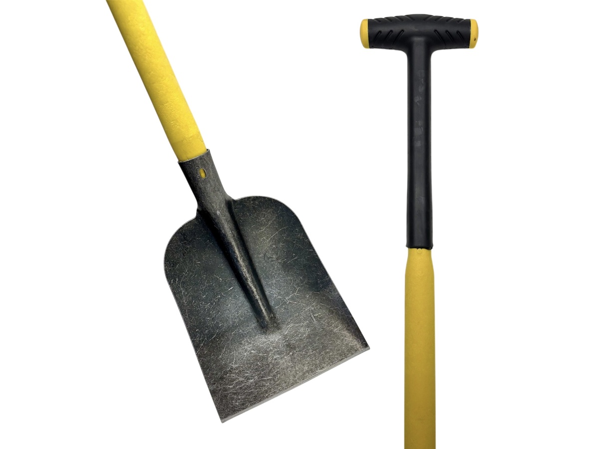 Dutch square mouth shovel with 110cm fiberglass T-handle